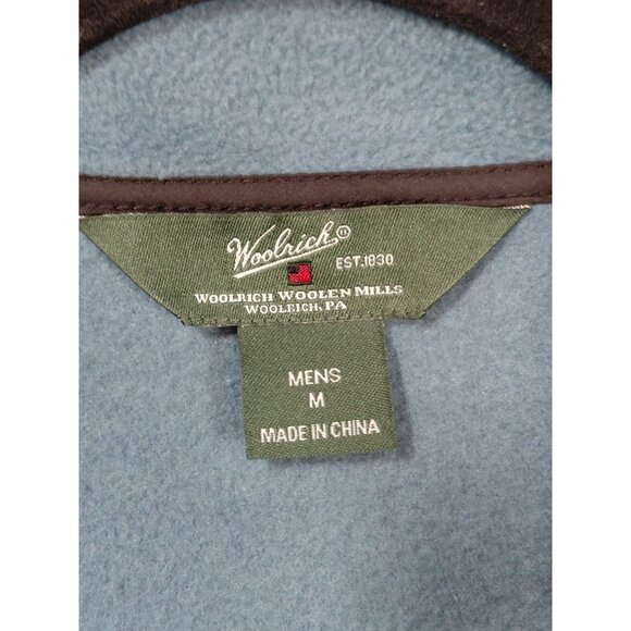 Woolrich Fleece Zip Front Vest Men's Med Gorpcore Outdoor Front Pockets Blue - Picture 5 of 13